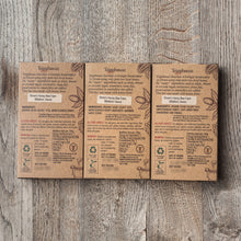 Artisan organic chocolate bars no sugar added made with raw honey, happy birthday words, by Teignhouse honey chocolate