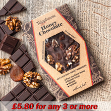 Honey chocolate bar made with  local pure raw honey and organic cacao, sugar free by Teignhouse