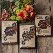 Artisan handmade chocolate bars made with local Devon honey and organic dark cacao no added sugar