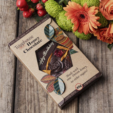 Artisan handmade chocolate bar made with local British honey and organic dark cacao, only healthy ingredients