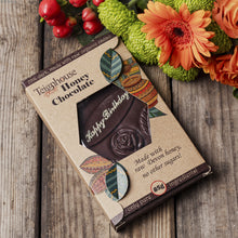 Artisan handmade dark chocolate bar made with local Devon honey and organic raw cacao no added sugar