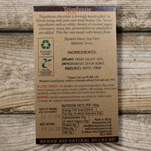 Honey chocolate bar made with raw British honey dark organic cacao and whole hazelnuts, only healthy clean natural ingredients