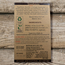 Teignhouse honey chocolate sweetened with raw local Devon honey, no added sugar, organic cacao, only natural healthy ingredients, topped with cranberries