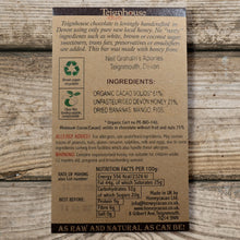 Raw Teignhouse honey chocolate bar made with raw local honey organic cacao and dried tropical fruit, dark, healthy