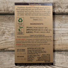 Teignhouse Sugar free honey chocolate made with local raw honey and organic dark cacao only healthy ingredients