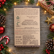 teignhouse honey chocolate bar information on the back