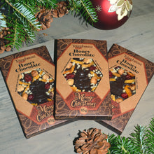 Christmas Honey Chocolate bars made with UK honey, dark, no added sugar, 85g