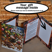 gift message card with Teignhouse honey chocolate bar