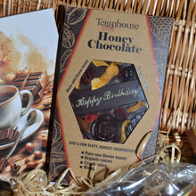 Teignhouse Honey Chocolate Birthday bar with cranberries and mango no added sugar