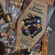 Teignhouse Honey Chocolate birthday bar with hazelnuts and almonds