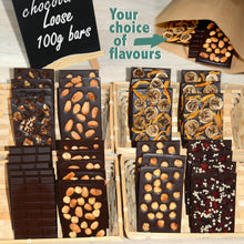 Honey chocolate bars no added sugar made with organic cacao and raw honey loose bars