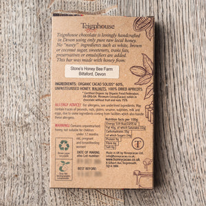 Honey chocolate bar made with pure local honey and organic cacao, no added sugar free by Teignhouse