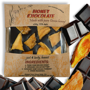 sugar free chocolate made with honey dark raw paleo friendly