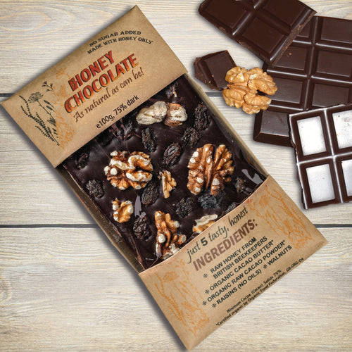 Honey chocolate bar made with pure local honey and organic cacao by Honeycacao